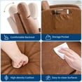 thumbnail image 5 of Rocking Nursery Chair for Mom Nursery,PU Rocking Chairs with Foot Rest,High Backrest& Wood Legs and Side Pocket for Living Room,Bedroom,Recliner Armchair,Brown, 5 of 7