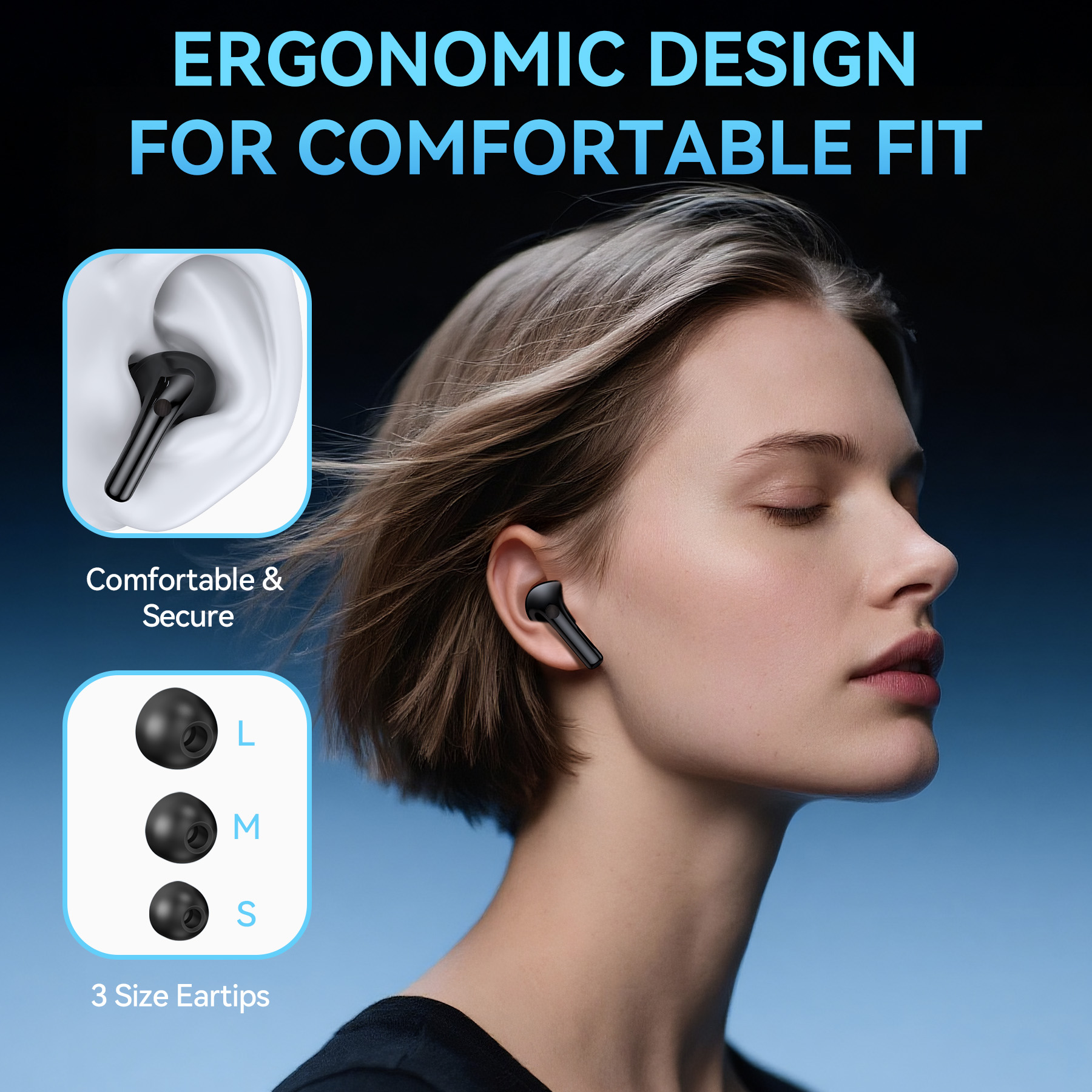 VEAT00L Wireless Earbuds Bluetooth 5.4 ANC Noise Cancelling photo 5