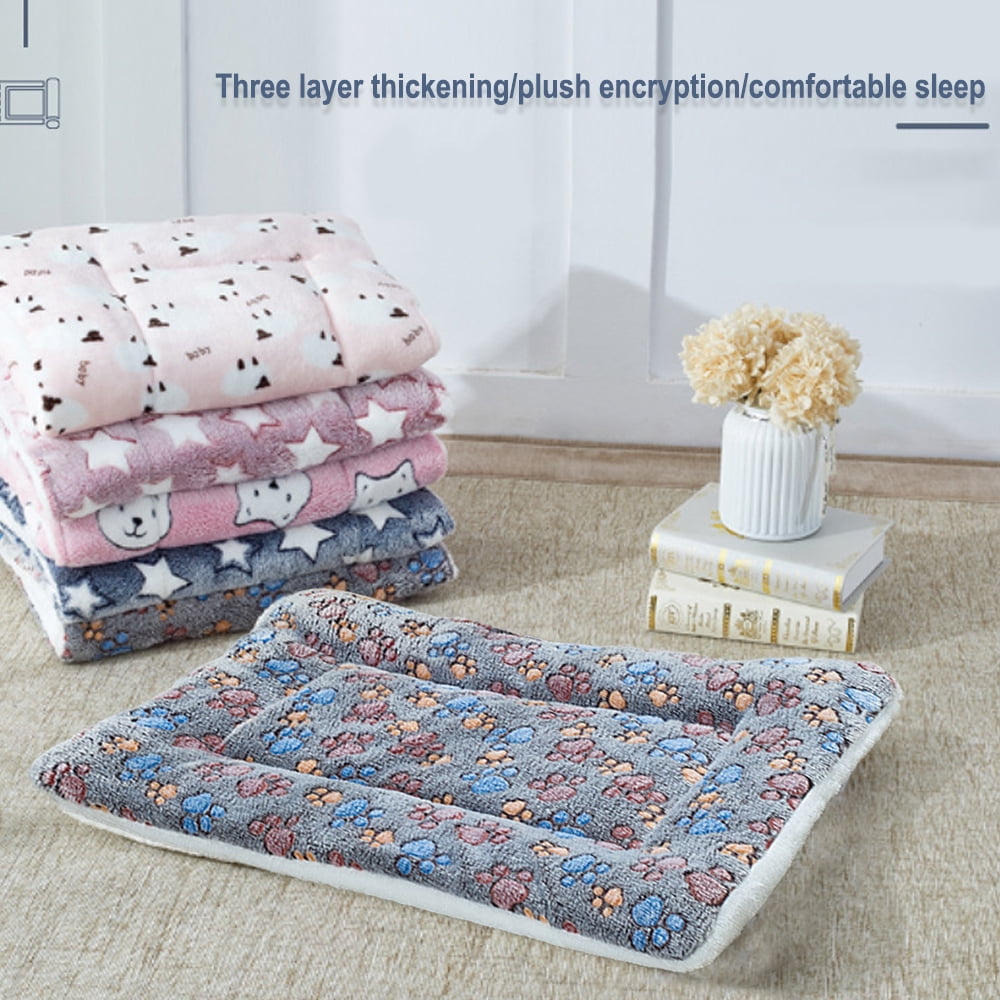 Dog Beds Crate Pad for Dogs Fit ,Ultra Soft Dog Crate Bed Washable & Anti-Slip Kennel Pad for Dogs Cozy Sleeping Mat with paw print，32*25cm,，32*25cm,F75823