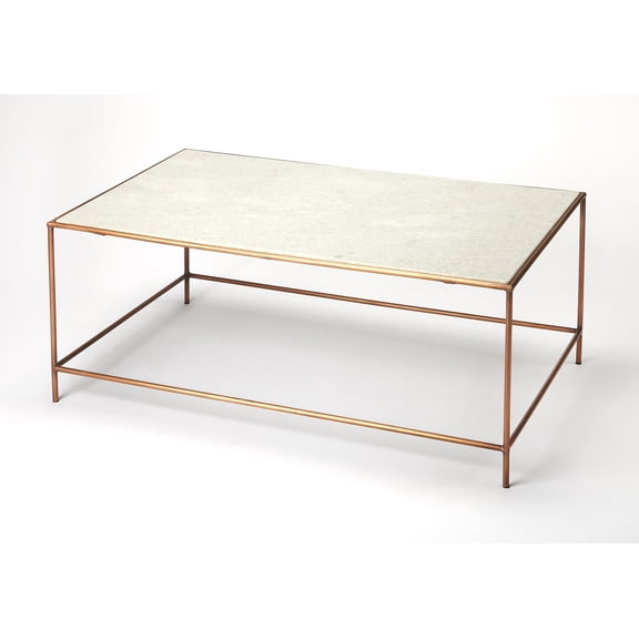 Butler Specialty Company Copperfield White Marble Coffee Table