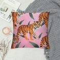 thumbnail image 2 of Nawypu  Pink Tigers Pillow Covers Decorative Throw Pillowcase Square Couch Cushion Cover for Home Decor Sofa Living Room Bed Car Sofa, 2 of 5
