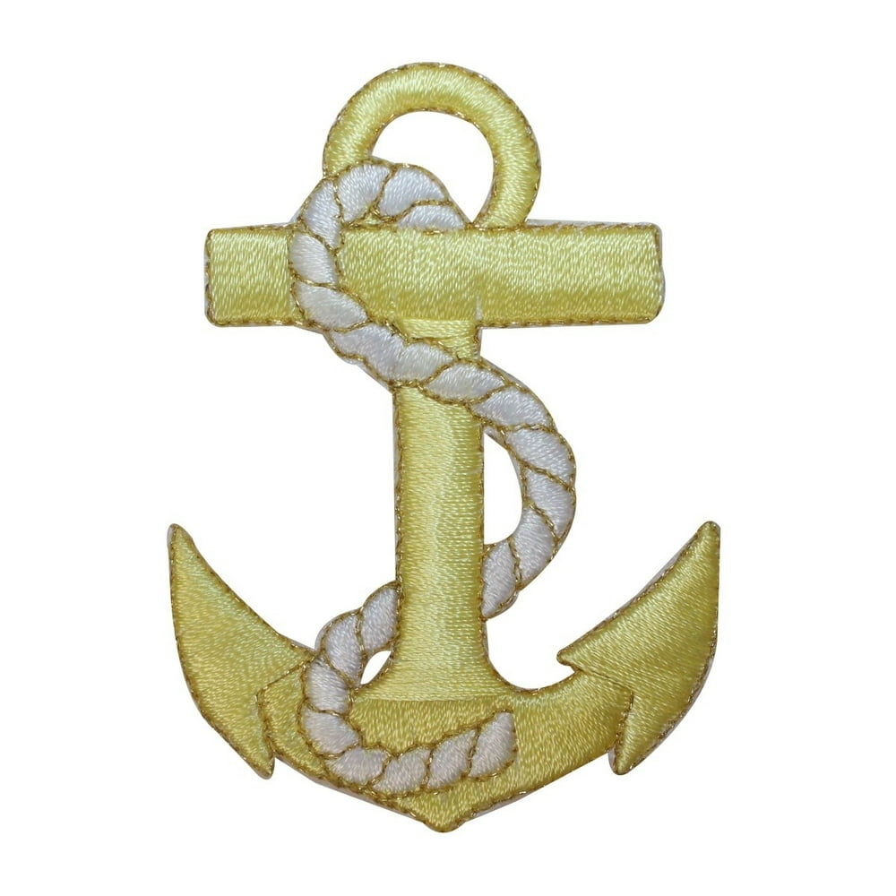 Id 2631 anchor on rope patch nautical boat marine embroidered iron on Id 2631 anchor on rope patch nautical boat marine embroidered iron on