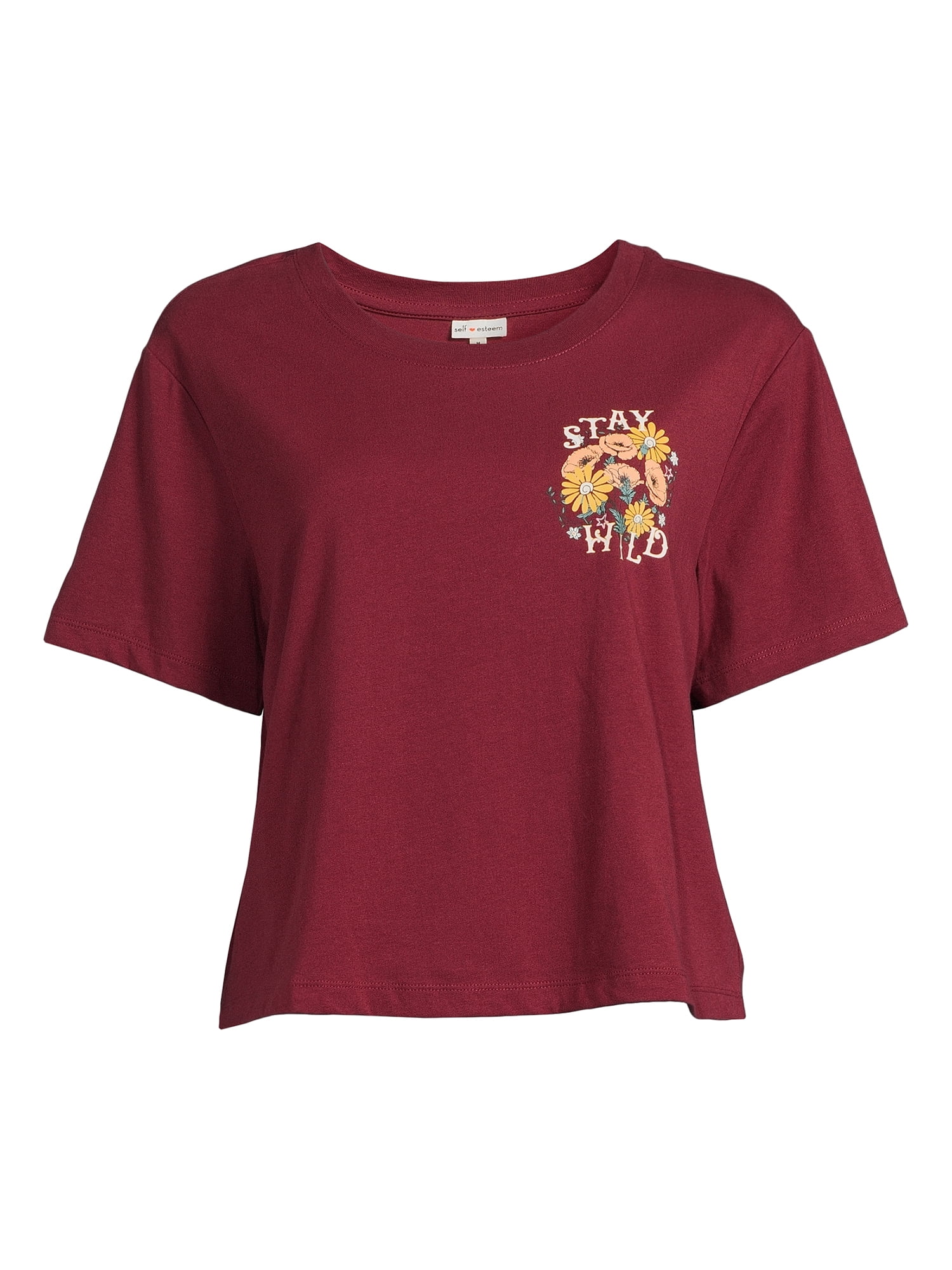 Self Esteem Juniors Crewneck Boyfriend Graphic Tee, Sizes S-XL