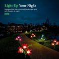 thumbnail image 3 of LINLIN Outdoor Solar Lamp Garden Stake Lights,2 Pack Solar Flower Lights with 8 Lily Flower, Multi-Color Changing LED Solar Landscape Lighting Decoration Light for Garden,Patio,Backyard, 3 of 9
