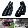 thumbnail image 1 of Exhaust Pipe Double Outlet Exquisite Workmanship Stainless Steel Curved Exhaust Pipe Tail Muffler Tip for Car, 1 of 8