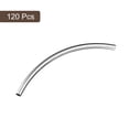thumbnail image 3 of 120Pack 3x50mm Brass Curved Tube Beads, 1.5mm ID Smooth Noodles Spacer Bead, Silver Tone, 3 of 6
