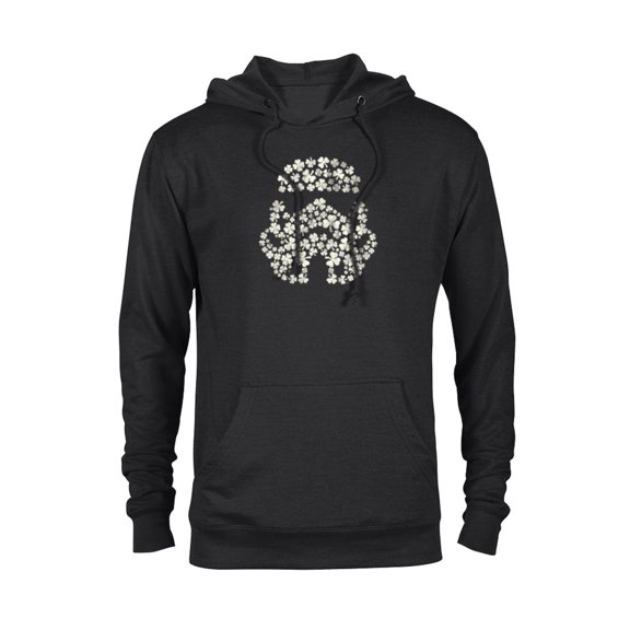 Star Wars Stormtrooper St Patrick’s Day Shamrocks Distressed - Pullover Hoodie for Adults - Customized-Black