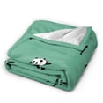 thumbnail image 6 of Super Soft Anti-Pilling Flannel Bed Blankets, Pandas Printing Cozy Fluffy Warm All Seasons Throw Blanket for Sofa Bedding, 60"x50", 6 of 8