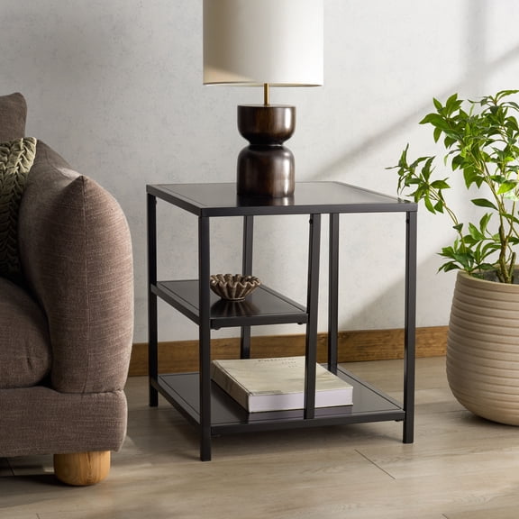 Safavieh Couture Hodge Modern Metal End Table, Black