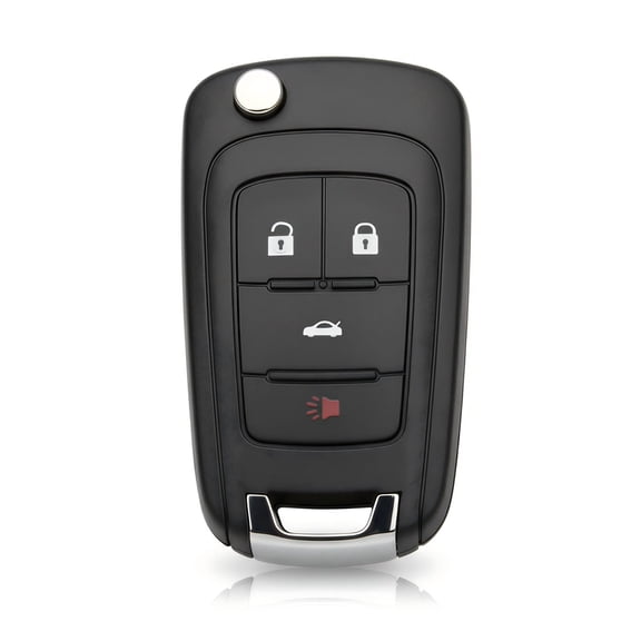 for Chevy Buick GMC Flip Key Fob Replacement Shell Case 4 Button Uncut Blade for Cruze Camaro Equinox Impala Terrain