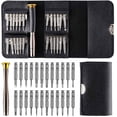 thumbnail image 1 of Mini 25 In 1 Precision Screwdriver Kit, 25 Piece Screwdriver Kit Repair Tools, Set With Leather Case, Screwdriver Repair Tools For Laptop, Jewelry, Toys, Glasses Etc, 1 of 5