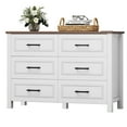 thumbnail image 6 of Uforic Farmhouse 6-Drawer Wooden Dresser TV Stand with Power Outlet, with Large Storage Drawers and Bar Handles, for Living Room,, 6 of 6