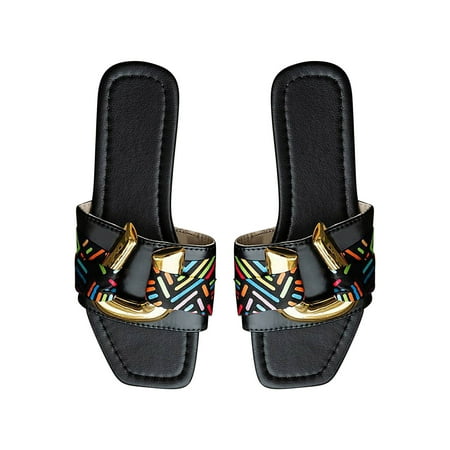 

Women S Beach Sandals Hollow Casual Slippers Flat Shoes Retro Sandals