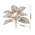 thumbnail image 2 of Planta artificial Hoja Oficina en casa Verdor Decoración Banquete de boda Planta falsa de plástico, Rojo, Tipo de hoja 1 Monstrate HA6782-01B, 2 of 6