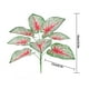 thumbnail image 2 of Planta artificial Hoja Oficina en casa Verdor Decoración Banquete de boda Planta falsa de plástico, Rojo, Tipo de hoja 1 Vogacara HA6782-01B, 2 of 6