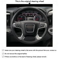 thumbnail image 2 of Mewant Car Steering Wheel Cover for GMC Sierra 3500 2015-2019 1500 Limited 2500 Black Hand Sewing, 2 of 6