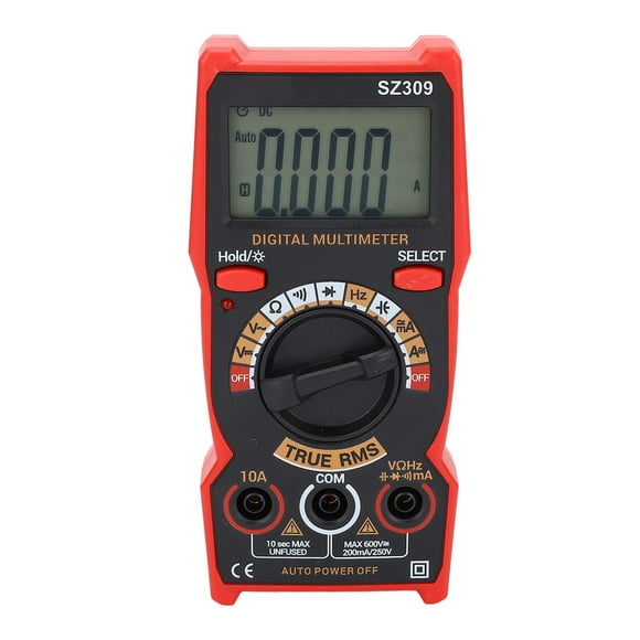 Multímetro Digital, Medidor de Ohm Volt amp HD Pantalla de Voltaje Multímetro Digital de Pantalla Retroiluminada Para Automotriz