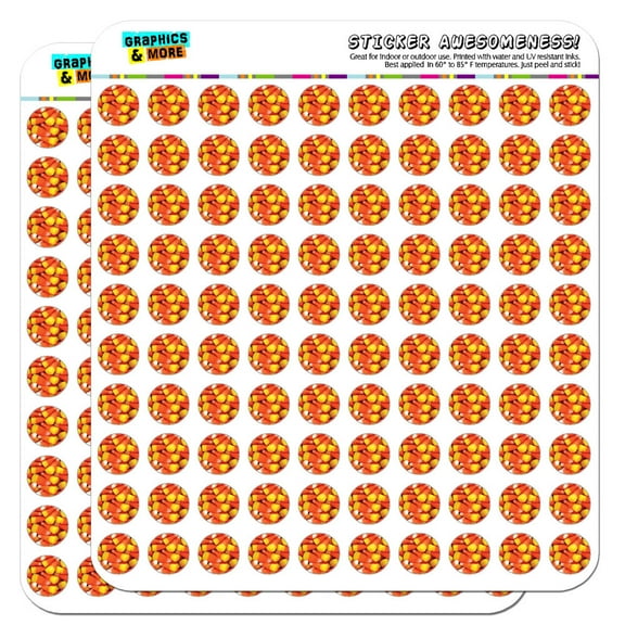 candy corn awesomeness halloween 1/2" (0.5") scrapbooking crafting stickers