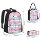 thumbnail image 2 of Balery Pink Striped Flamingo Mochila Escolar 3 en 1 para Niños - Mochila Resistente con Lonchera Térmica y Estuche - Mochila Escolar para Niños y Niñas, 2 of 7