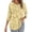 Multicolor, variant on WHLBF Blouse for Women 3/4 Sleeve Round Neck Cover Casual Pleated Tunic Curved Hem Printed Blouse Multicolor XL