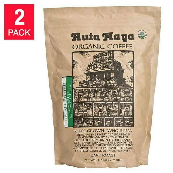 Ruta Maya Decaffeinated Coffee 2.2 lb, 2-pack