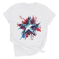 thumbnail image 2 of Goodtrade8 Women's American T Shirts Summer Short Sleeve Pullover July 4th Casual , Graphic Crew Neck Red White and Blue Independence Day Tops for Women Red White and Blue, 2 of 6