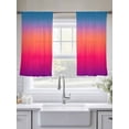 thumbnail image 4 of Blue Purple Orange Sheer Curtains 45 Inch Length 2 Panels Set, Modern Ombre Abstract Art Voile Window Treatment Rod Pocket Small Kitchen Curtains Drapes for Bedroom 52"x45"x2, 4 of 7