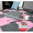 thumbnail image 5 of 10Pcs Plush Foam Floor Mat,Plush Interlocking Carpet Tiles,Anti-Slip Square Puzzle Floor Mat,EVA Foam Area Rugs for Bedroom Playroom, 5 of 7