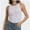 White, variant on Women’s Ribbed Crop Tank Top – Crew Neck, Racerback, Sleeveless, Slim Fit, Summer Basic Size S-XL