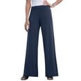 thumbnail image 3 of Jessica London Women's Plus Size Petite Stretch Knit Wide Leg Pant, 3 of 6