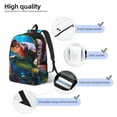 thumbnail image 4 of Lsque Ice Blue Ocean Sea Turtle Pattern Canvas Daypack, Durable Backpack, High-quality Versatile Backpack,Vintage Compact Backpack-Medium, 4 of 6
