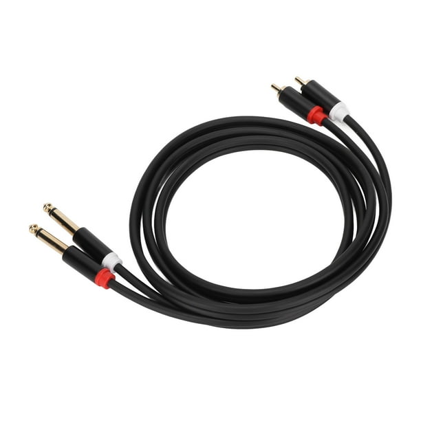 Cable A TRS, 1/4 De Pulgada Dual A Cable TRS Dual Conector Chapado En Oro Para Amplificador De Potencia