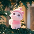 thumbnail image 1 of Clearance! 2024 New Acrylic Cat Decor Hanging Ornament Creative And Personalized Rearview Keychain Accessory For Cars, 1 of 9