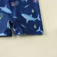 thumbnail image 6 of Rggeeun Baby Boys Swimsuit Set 1Pc Cute Animal Pattern Short Sleeve Crew Neck Front Zipper Elastic Above Knee for Summer Pool Party Lovely Swim Wear,Blue,0-6 Months, 6 of 7