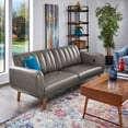 thumbnail image 2 of Weston Home Fosnavag Upholstered Convertible Split-Back Futon Sofa Bed with USB Charging Ports, Gray, 2 of 11