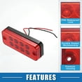 thumbnail image 3 of Unique Bargains Front Rear Side Marker Light 8 LED 3.94' for Truck Trailer Van Caravan Lorry Car Bus Red (Set of 4), 3 of 7
