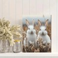 thumbnail image 2 of Qisvanset 12x16 Inch Meadow White Rabbit Canvas Wall Art, Serene Pastoral Rustic Farmhouse Wildlife Decor, 2 of 8