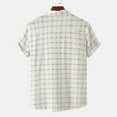 thumbnail image 5 of Floenr Mens T Shirts,Men Casual Buttons Beach Non-positioning Print Turndown Short Sleeve Shirt Blouse, 5 of 5