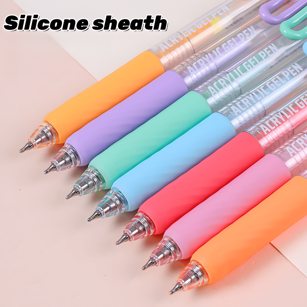 Clip Acrylic Painting Gel Pen, Retractable 0.7mm Tip, Large Capacity Ink Pens, For Diary, Card,DIY, Coloring, Doodling, Stackable Color