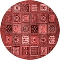 thumbnail image 1 of Ahgly Company Indoor Round Oriental Red Modern Area Rugs, 4' Round, 1 of 4