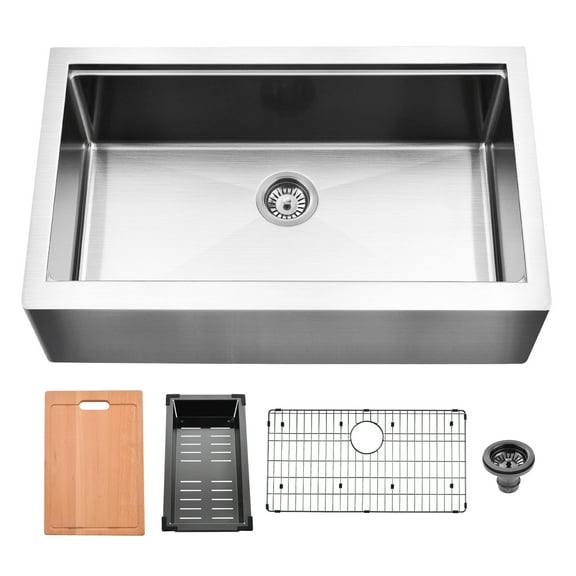 BOANN SKR3219-BN Apron Kitchen Single Bowl Sink - 32 x 19 -  BN
