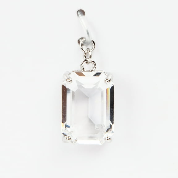 Clear Austrian Crystal Emerald Cut Charm by Bead Landing