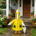 thumbnail image 4 of Cififendec Raincoat Porch Goose Outfit, 23" Goose Figurine Yellow Raincoat with Umbrella for Outdoor Yard Garden Weatherproof Decor Accessory, 4 of 5