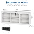 Modern Compact TV Stand for 75/80 Inch TVs – Storage Console with Power ...
