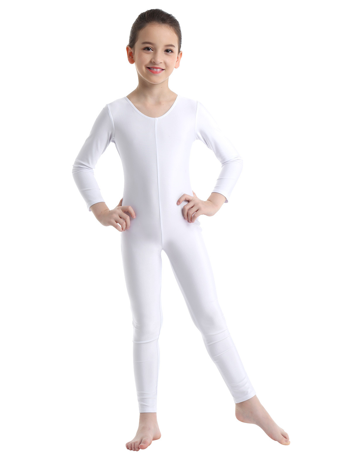 Girls Gymnastics Full Bodysuit – Ballet Dance Leotard / Unitard Costume – Polyester Spandex
