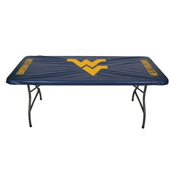 West Virginia Mountaineers 72'' x 30'' Fitted Tailgate Table Cover (Gold & Blue)