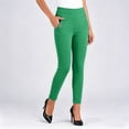 thumbnail image 6 of Oksale Slim Straight Leg Pants for Women with Pockets Petite Pull On Casual Summer Pants Plus Size Stretchy High Waisted Lightweight Pants Green 4XL, 6 of 7