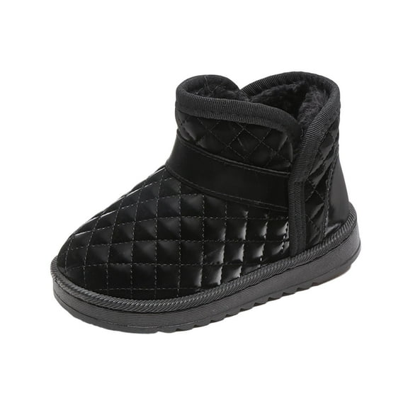 ZACPNCV Toddler Girl Snow Boots Winter Warm Outdoor Boots Black