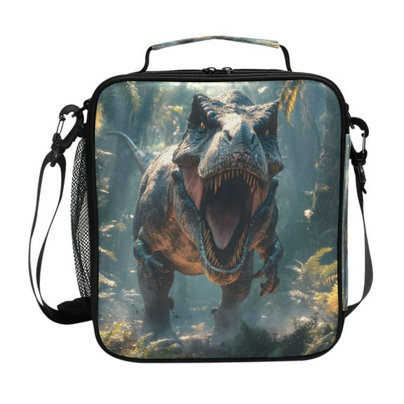 ALAZA A Dinosaur in Forest Lunch Box Insulated Lunch Bag Reusable Thermal Cooler Tote School Picnic