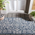 thumbnail image 2 of SAFAVIEH Courtyard Nina Floral Indoor/Outdoor Area Rug, Navy/Grey, 2' x 3'7", 2 of 14